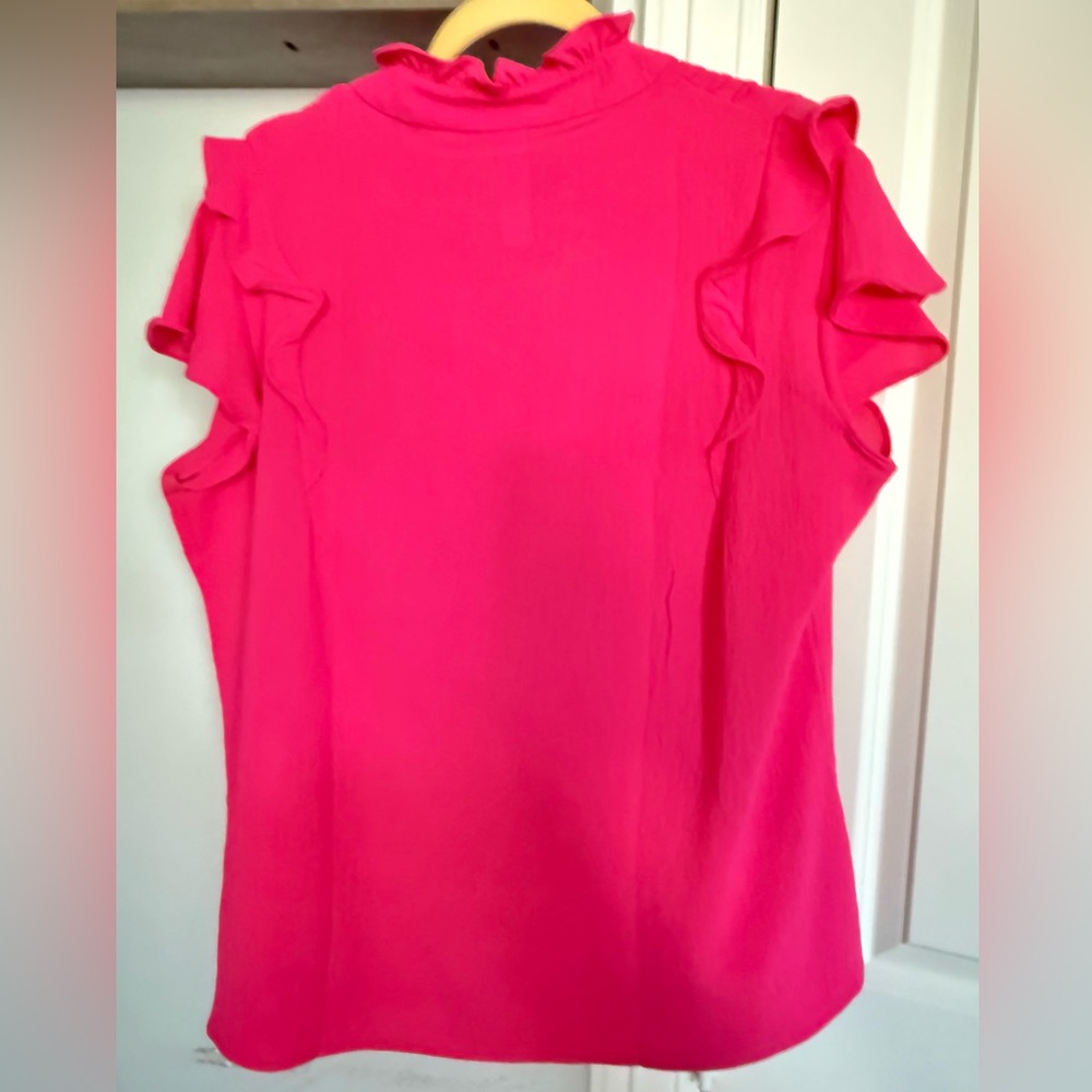 Women's Pink Ruffled Top - Picture 2 of 2